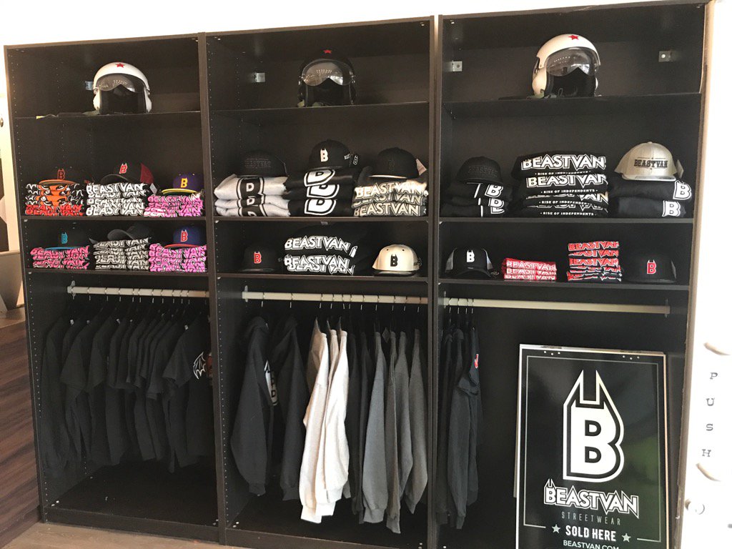 beastvanapparel's tweet photo. Our gear now stocked at Marshmallow Monkey on Main St. Cheers to Kitty and Leon! https://t.co/I0awavp3Wz