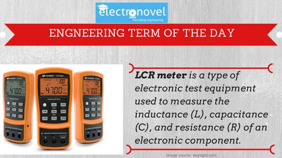 electronovel's tweet image. #Engineering #EngineeringTerm #LCR #electronics #Electronovel