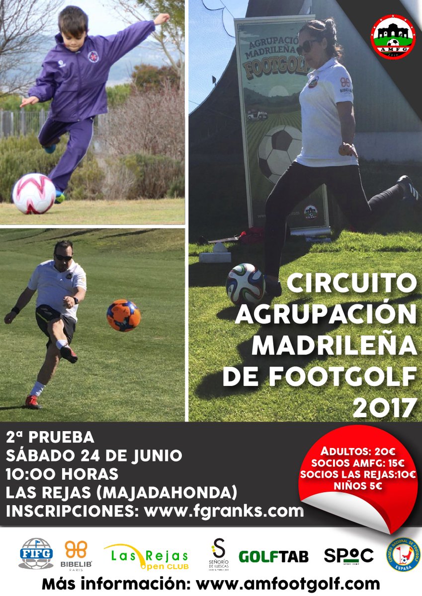 ¡Este sábado más #FootGolf en @LasRejas_! ¡No os lo podéis perder! Inscripciones en: fgranks.com/fifg/torneos/-…