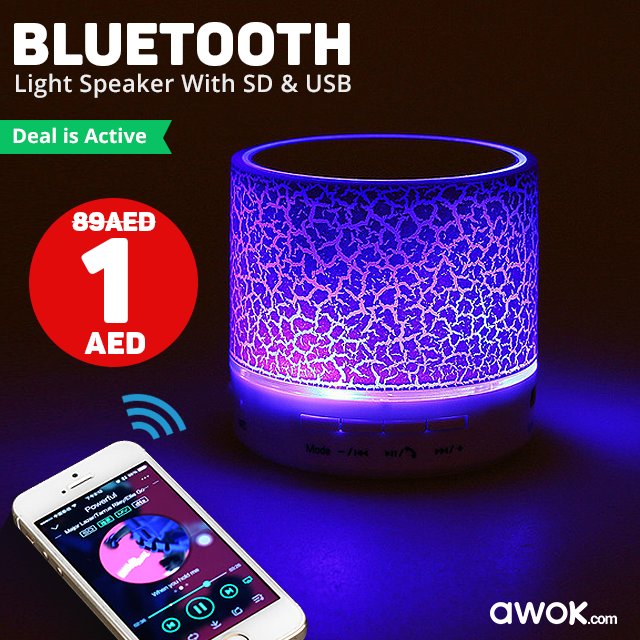 spark mini bluetooth light speaker with micro sd & usb support
