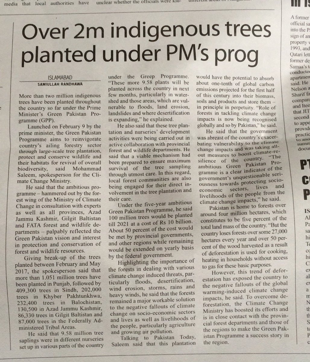 hinaparvezbutt's tweet image. Over 2 million trees planted under PM's program