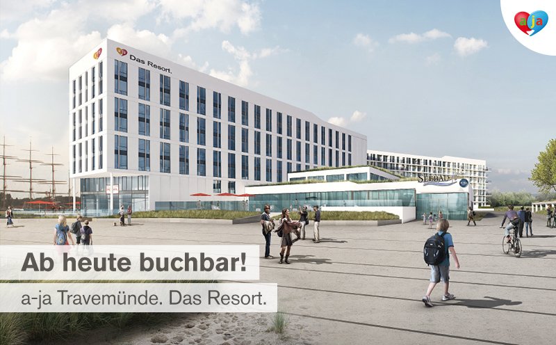 Ab heute ist das #a-ja Resort #Travemünde buchbar: für Termine ab dem 21.6.2018. Jetzt reservieren: bit.ly/2sNiGcO