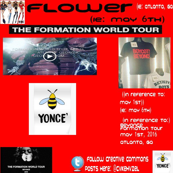 FreshProductTV's tweet photo. ๐ค#Beyonce #FormationTour2016 | #May6th ๐คie: #Flower https://t.co/02PJIsQvrj