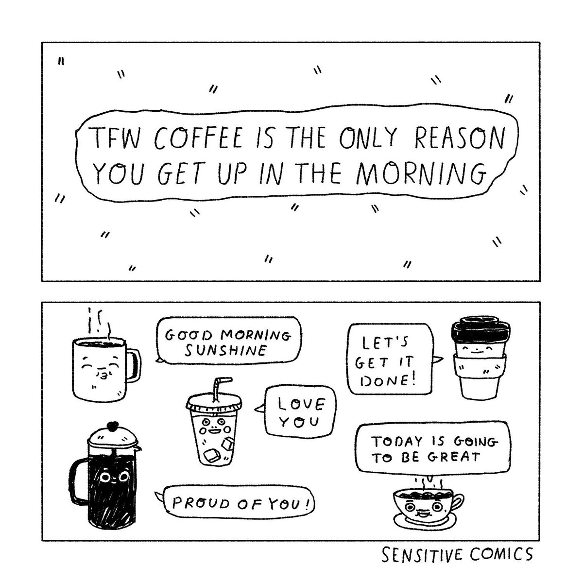 Sensitivecomic's tweet image. Monday