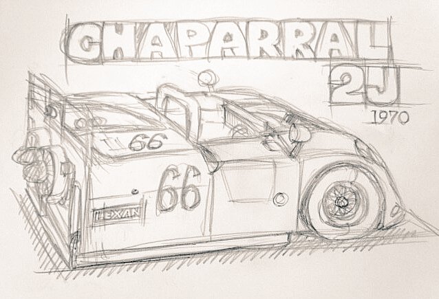 Manaty A Twitter Drs デフォルメレーシング シャパラル 2j 1970 Can Am 下描き Chaparral 2j Canam ファンカー