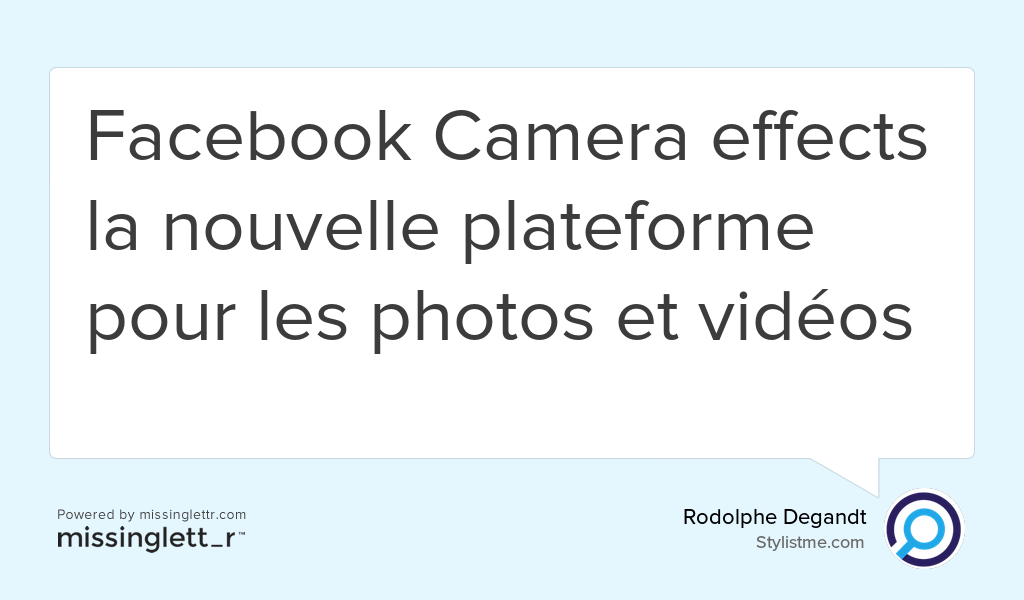rodolphetwittte's tweet image. Facebook Camera effects des options pour animer vidéos et photos goo.gl/xLlpTz #Cameraeffect #Facebook