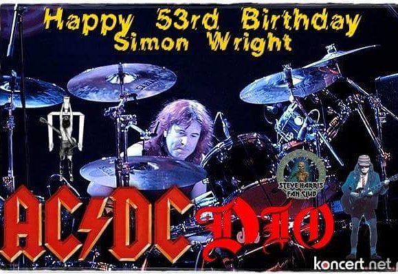 Happy 53th Birthday Simon Wright  