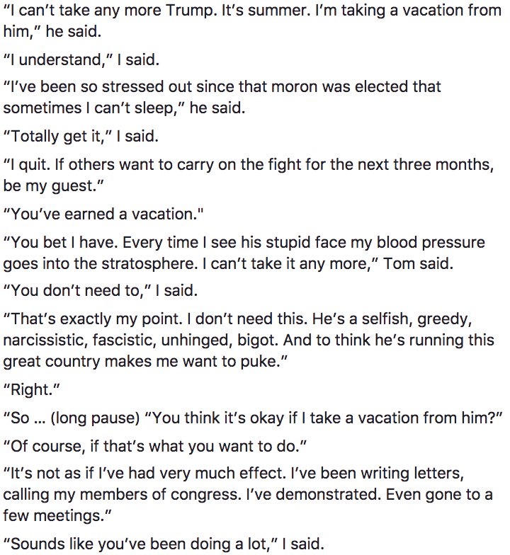 RBReich's tweet image. My friend Tom phoned this morning (1/2)