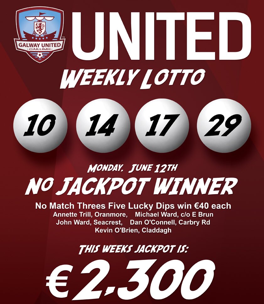 Ronan Coleman (@coleman_ronan) on Twitter photo <a href="/GalwayUnitedFC/">Gaillimh Aontaithe 🇱🇻</a> Lotto draw this evening at 7.00pm. Tickets on sale today from <a href="/obriensgalway/">O'BRIEN’S of Galway</a> @TheDailBar1 <a href="/GalwayArms1/">The Galway Arms Inn</a> <a href="/MonroesTavern/">Monroe's Tavern</a> #GUFC <a href="/GalwayUnitedFC/">Gaillimh Aontaithe 🇱🇻</a> Lotto draw this evening at 7.00pm. Tickets on sale today from <a href="/obriensgalway/">O'BRIEN’S of Galway</a> @TheDailBar1 <a href="/GalwayArms1/">The Galway Arms Inn</a> <a href="/MonroesTavern/">Monroe's Tavern</a> #GUFC