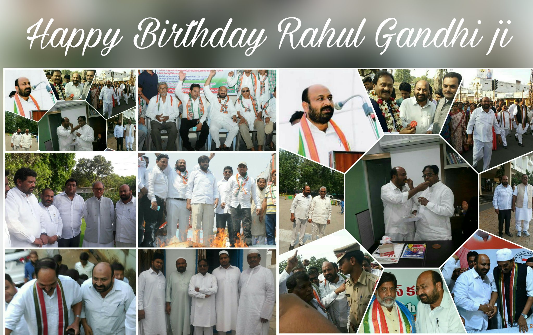 Happy birthday...Sri Rahul Gandhi ji.. Jamal Shareef. Advocate. Chairman DCC Minority Warangal Dists. 