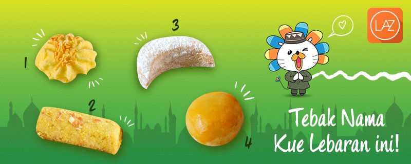 LazadaID's tweet photo. Retweet &amp; Mention nama kue lebaran ini &amp; menangkan voucher senilai 100K untuk 2 org!

#SeninKuis #LazadaID https://t.co/YLSrnkwiET