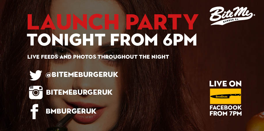 bitemeburgeruk's tweet photo. Tonight is our big launch party. Join us online from 6pm PLUS a live Facebook show from @FoodismUK at 7pm. #bitemeburger #bitemeburgeruk https://t.co/RFqs4SzhjG