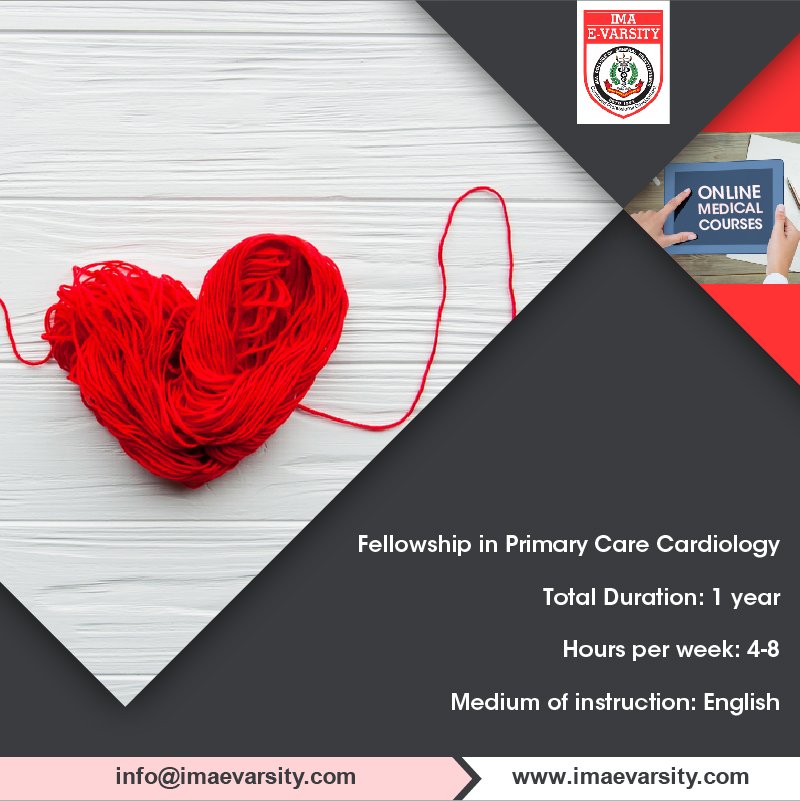 imaevarsity's tweet photo. #IMA_eVarsity #Certificate_Course #Fellowship #Primarycare #Cardiology #Online_Courses #Doctors_Course
Visit: https://t.co/ulVJaa4eT5 https://t.co/zyqBrsx7fm