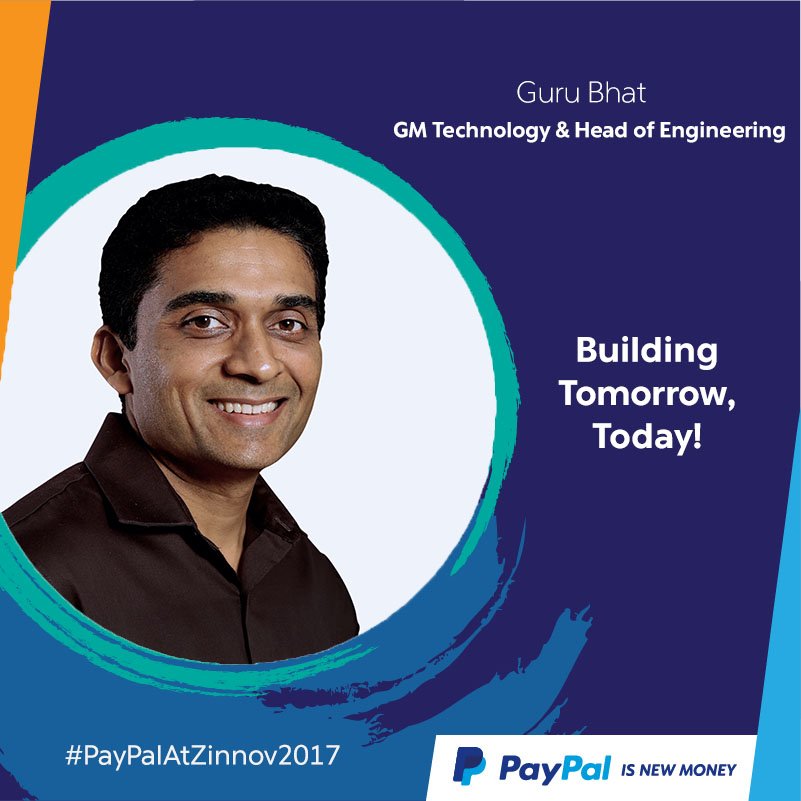 PayPalIN's tweet photo. In a world driven by technology @_gurubhat_ discusses how we can work towards building a better tomorrow at #ZinnovConfluence on June 23rd. https://t.co/USuQERCyyQ