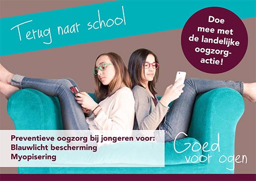 Terug naar school - vision-today.com/back-to-school/  Preventieve Oogzorg, steeds meer bijzienden, veel vaker blauwlicht schade netvlies.