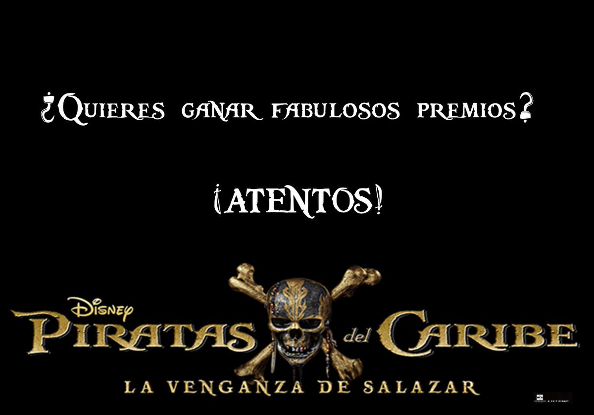 CinesUnidos's tweet photo. ⚔ATENCIÓN⚔
Atrévete a ganar fabulosos premios de la saga de #PiratasDelCaribe. ¿Te animas? #YoGanoconCU #CinesUnidos https://t.co/dz28vswwa2