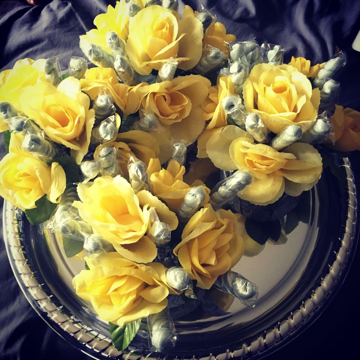 The wedding Saturday went without a hitch and we got to show our creative side #wedding #centerpiece