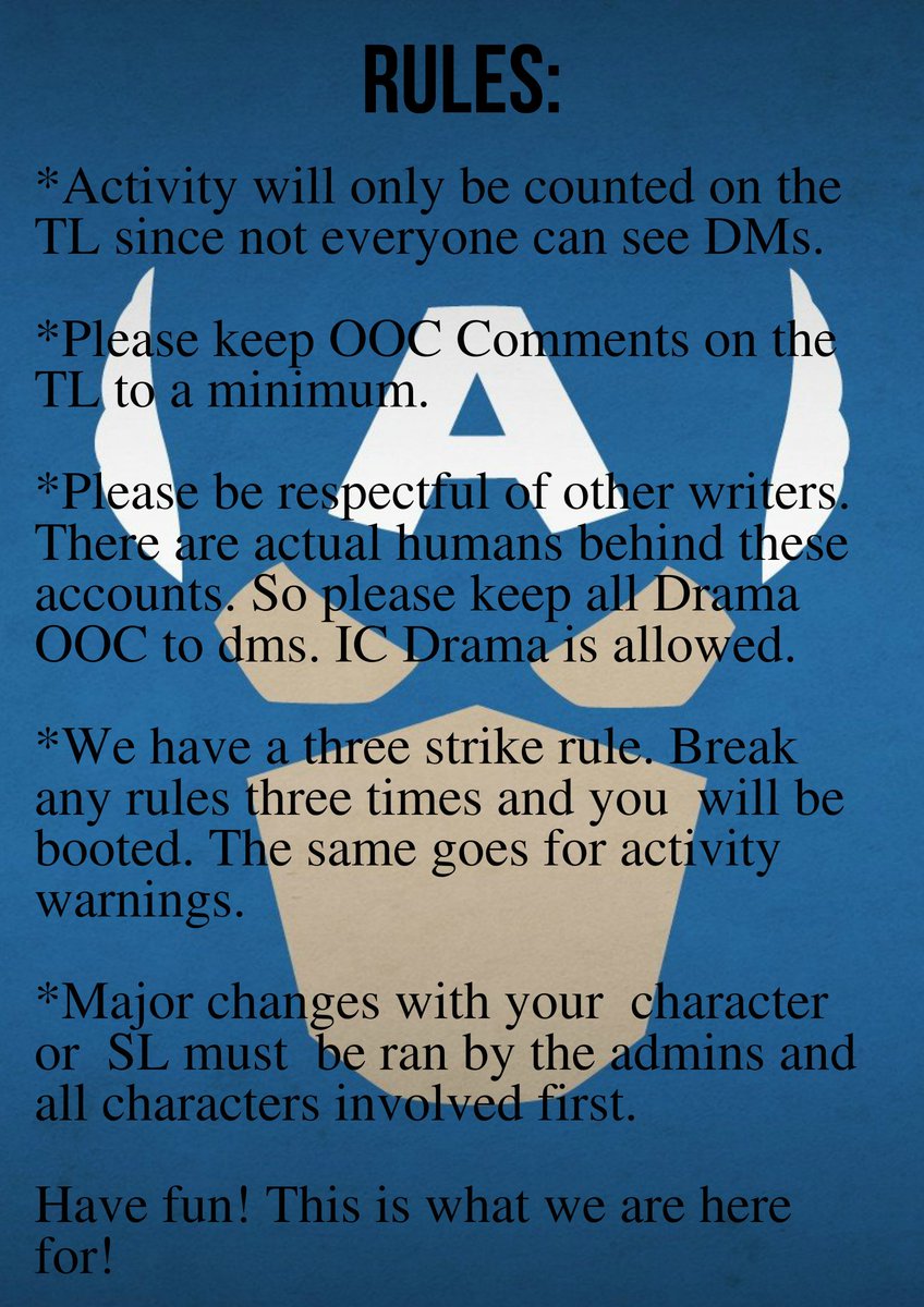 AMarvelProject's tweet image. Our rules. Please read before Apply!