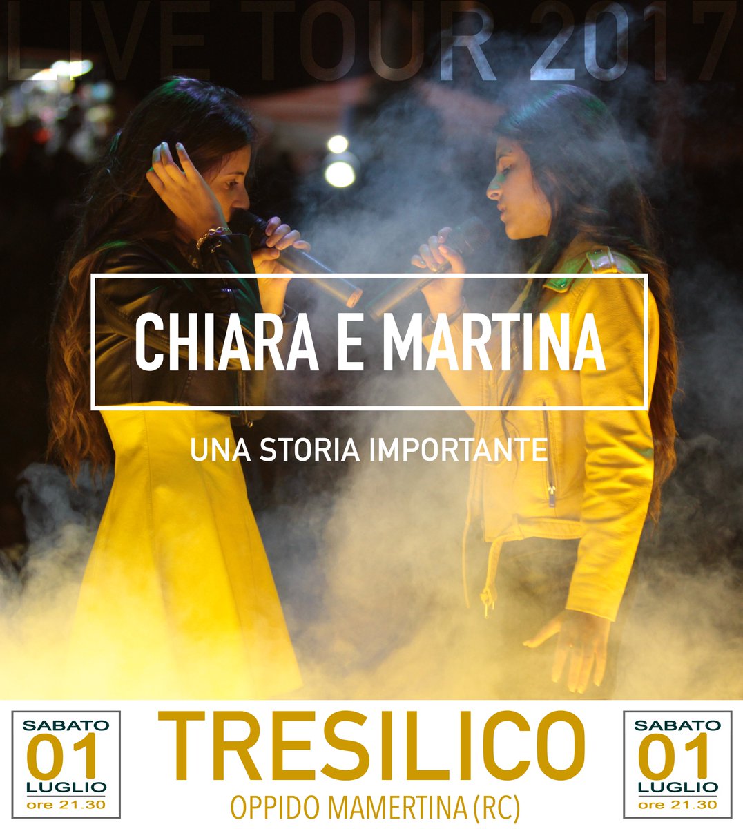 CMScarpari's tweet photo. Siamo pronte a tornare sul palco con la prima tappa del nostro Tour 2017!🎶👩‍❤️‍👩
Vi aspettiamo il 1 Luglio a #Tresilico.. non mancate!!!👉😘 https://t.co/N1cJFbGcPE
