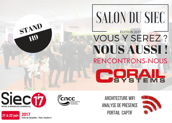 CorailSystems's tweet photo. RDV les 21 &amp; 22/06 au stand H9 du @siec_online pour découvrir et tester nos innovations en marketing de proximité pour les CC et le #retail https://t.co/A4vrV0Ky3L