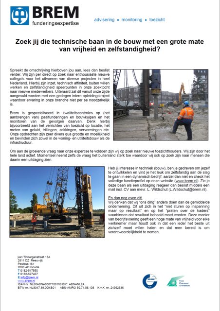 #vacature #bouw #baan #gezocht #jouwbaan #heitoezicht #meettechnicus #brem #gouda #groenehart