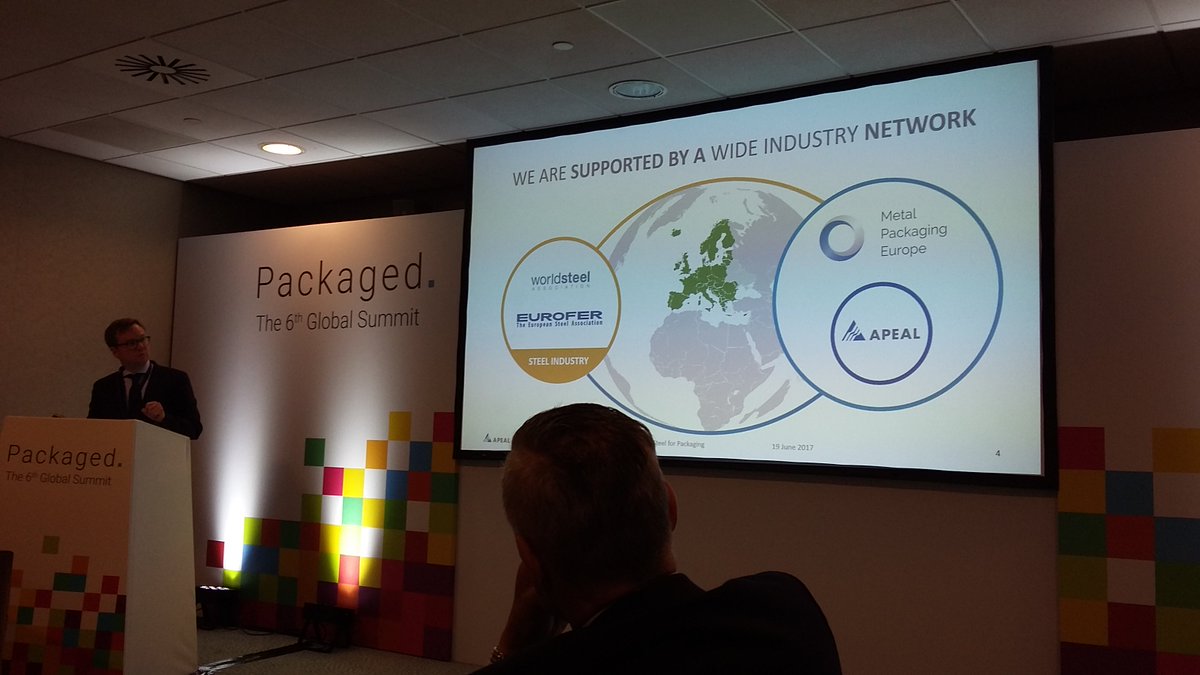 steelforpackEU's tweet photo. Alexis Van Maercke presenting benefits of #Steelpackaging in the circular economy #packagedAMS https://t.co/6hIJajNoIH