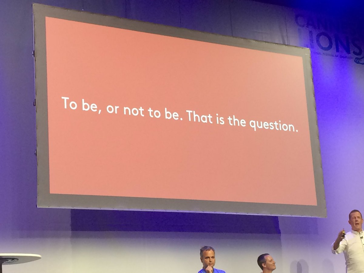 SamBanner90's tweet photo. Loved this seminar about how important language is in making things memorable #CannesLions #peculiarrocks https://t.co/8yBti0MDDC