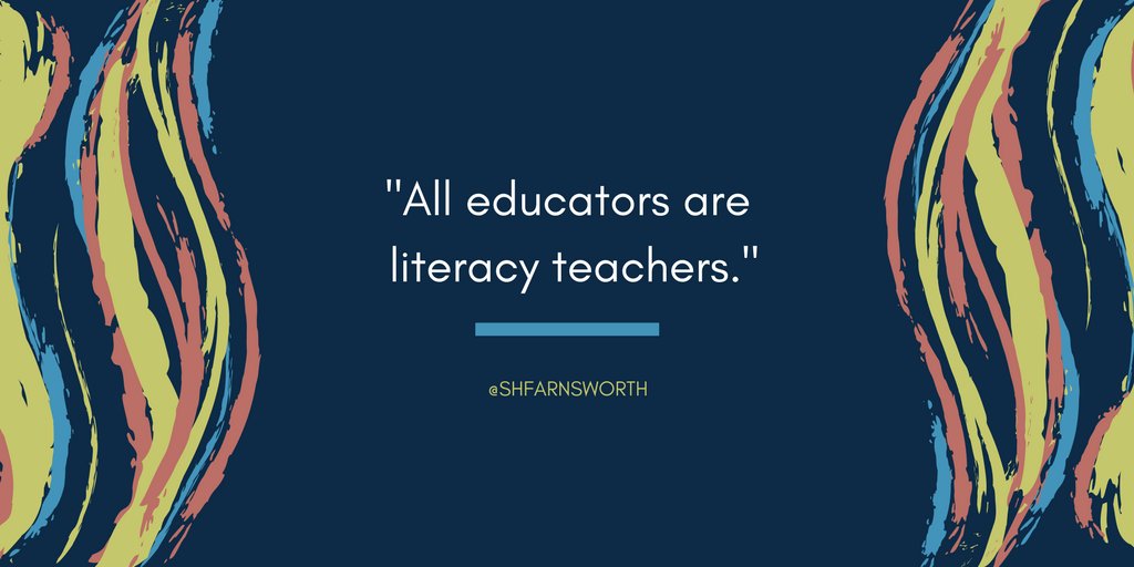mywriteabout's tweet image. No matter your content area, we all teach literacy. #EdChat #ELAchat via @shfarnsworth