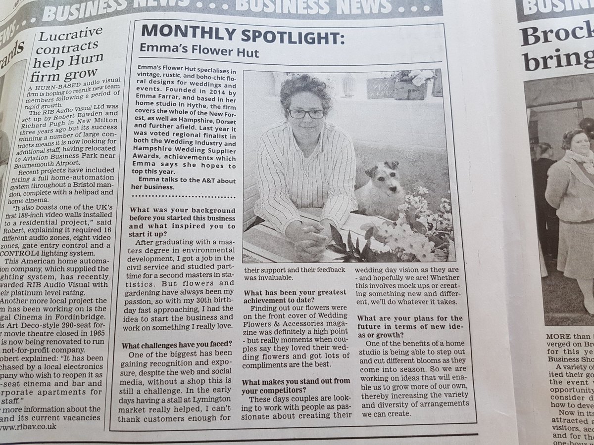 in <a href="/Lymingtontimes/">Advertiser & Times</a> this week - fortunately Chalky's film star good looks make up for my mug!