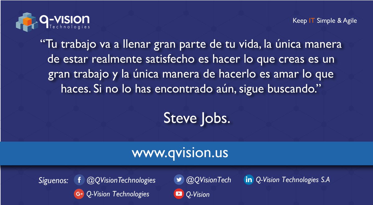 QVisionMX's tweet photo. Hay que afrontar nuevos retos.  Para conocer más sobre nosotros visitanos en nuestra página [.qvision.us] #Frasedeldía https://t.co/FiMkk7IwBG