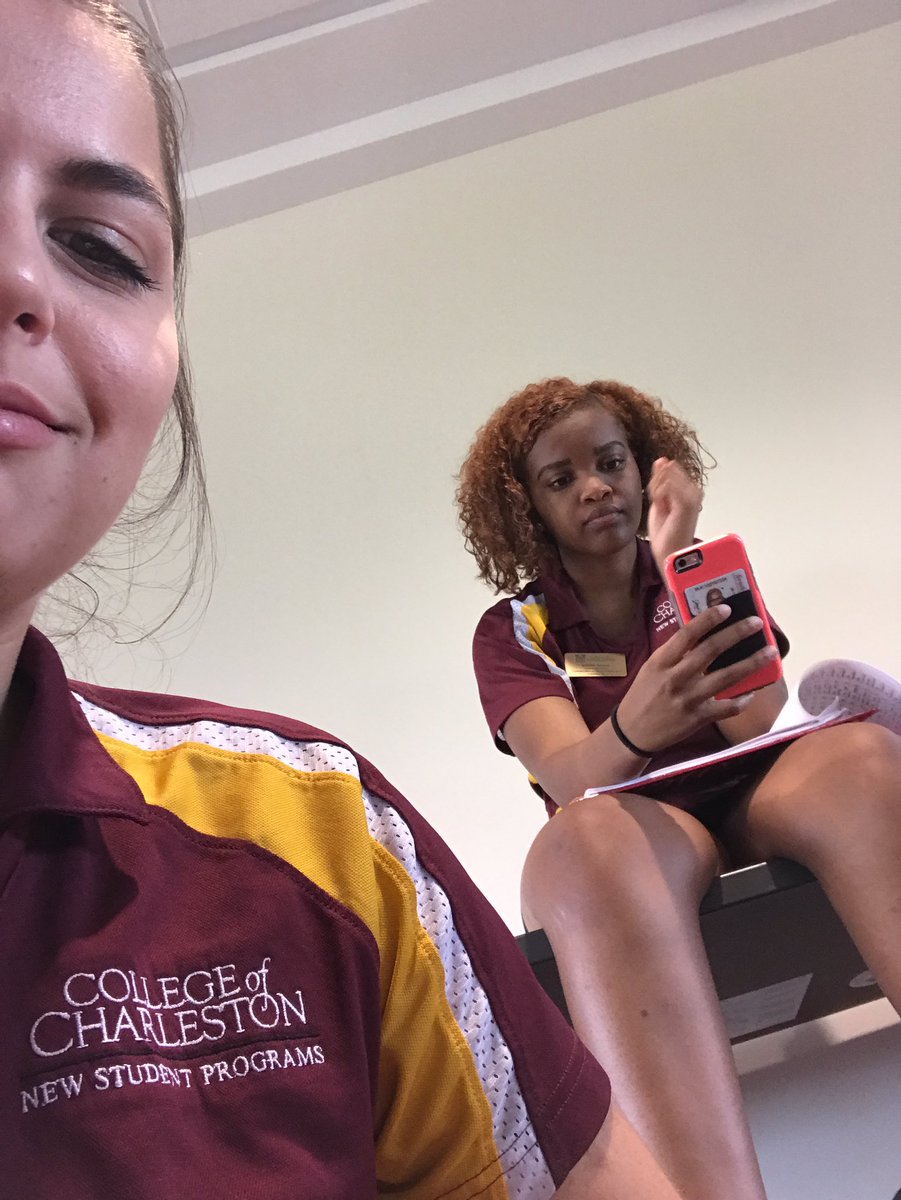 CofCLillyF's tweet photo. @CofCJennA hard at work on Orientation Day 1 https://t.co/eO3bi1FPdD