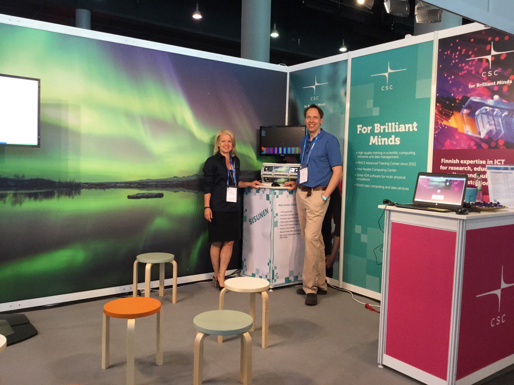 CSCfi's tweet image. #ISC2017 exhibition has just opened. We are ready at booth B1251! #UndertheNorthernLights