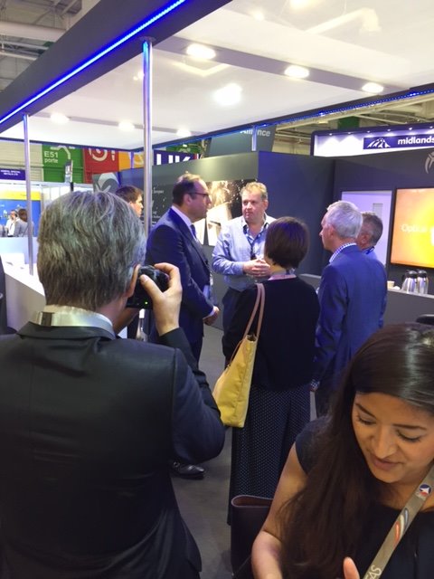 NWAerospace's tweet photo. Government Minister Richard Harrington at the NWAA stand in Paris talking to NWAA's Dr David Bailey & Neil McKay #SIAE #PAR17 #NWAAPAR17 https://t.co/7ySIp93wzC