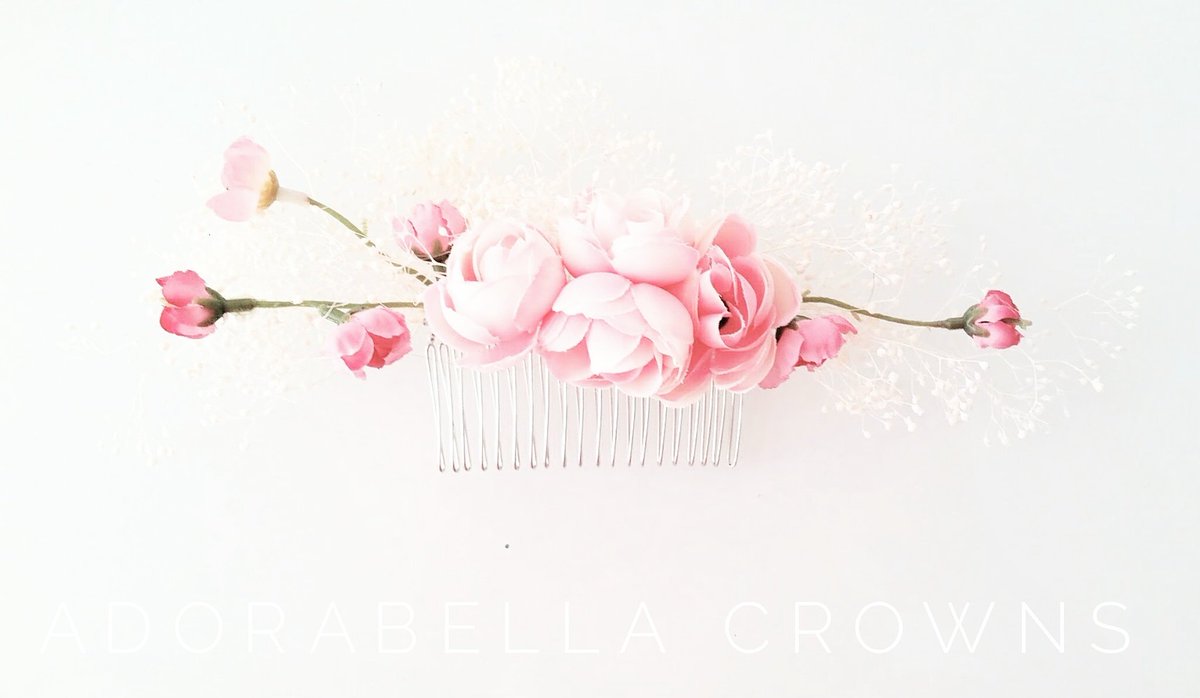 adorabellacrown's tweet photo. Pink is favourite and one of the most requested colours at Adorabella Crowns #flowercrowns #flowercombs #brixham #weddings #bridal https://t.co/LcYBaLgHZY