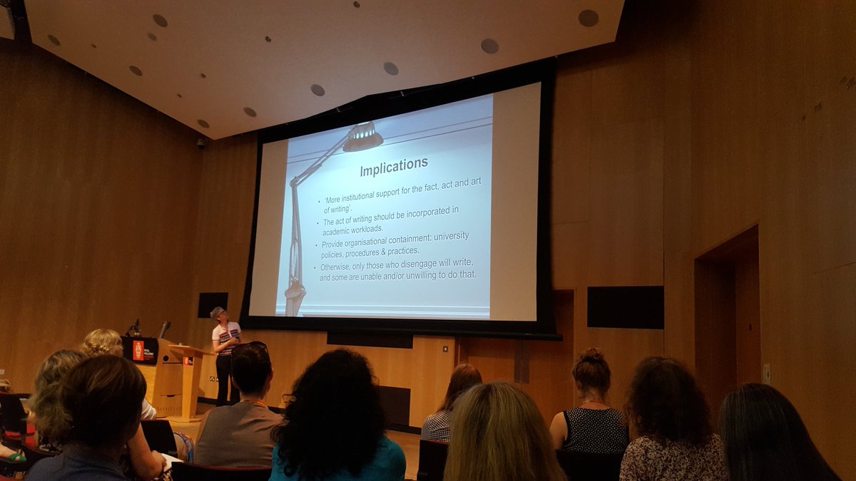 SUWritingCentre's tweet photo. In plenary address, @murray_rowena encourages us to "beat the blocks" in the way of producing and teaching good academic writing #eataw2017 https://t.co/2aQ7IlPZzN