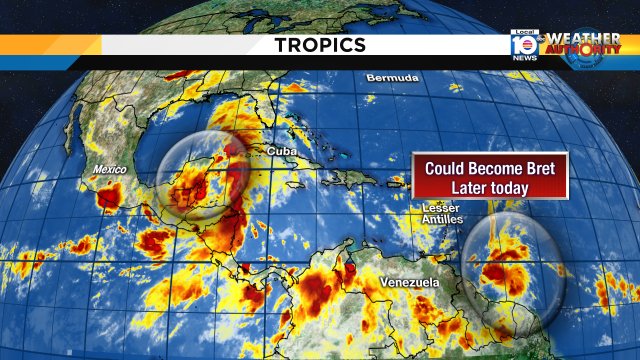 The disturbance 485 miles from Trinidad could bring tropical storm conditions to the Windward Islands. https://t.co/3Q1CIsNpIM
