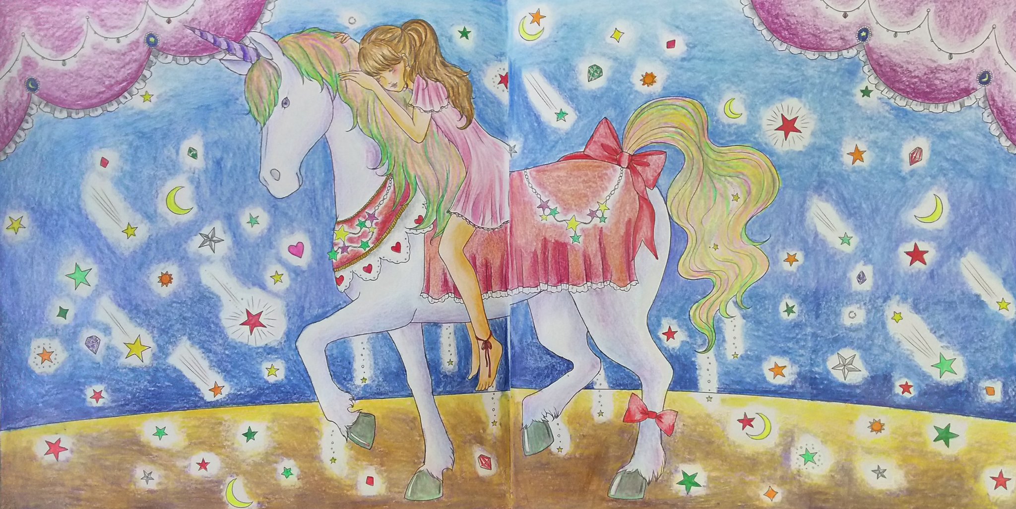 彼方 カラーセラピスト 可愛いの魔法にかかる 夢色ファンタジー塗り絵 を塗りました ﾉ たけいみき さんです 大人の塗り絵 コロリアージュ 色鉛筆 T Co Z3vak1fg7h Twitter