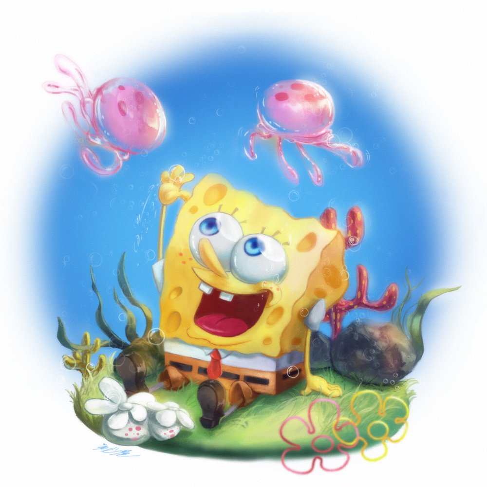 祝い屋 クラゲ畑 スポンジボブ Spongebob イラスト