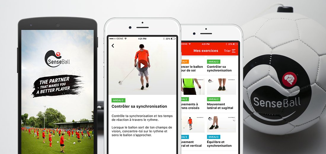 Fiers d'annoncer la sortie de l'app #SenseBall conçue par <a href="/IdeineOfficiel/">Idéine</a> pour les fans de foot équipés de ce fameux ballon d'entraînement !