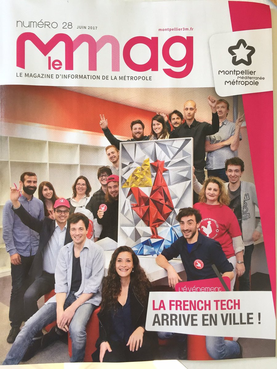 Notre teambuilding réalisé avec @Mtp_FrenchTech est en couv du Mag n°28 de <a href="/Montpellier3m/">Montpellier Métropole</a> ! #innovation #collaborative #TeamBuilding