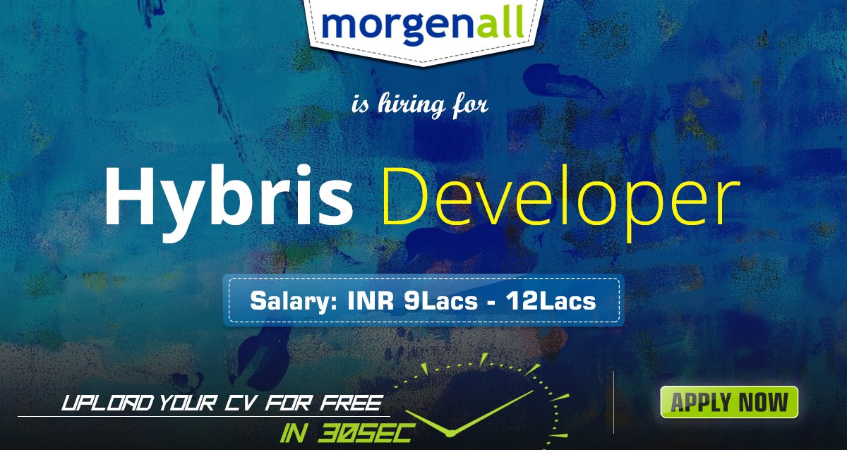 MorganAllJobs's tweet image. We have a #JobOpening for the position of #HybrisDeveloper. A right candidate can earn up to 9Lacs-12Lacs.
goo.gl/nU3FGp
