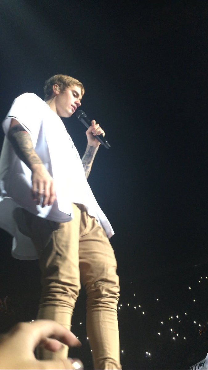 20/11/2016 — I saw Justin from the pit & while he was singing Purpose he held my hand and looked at me