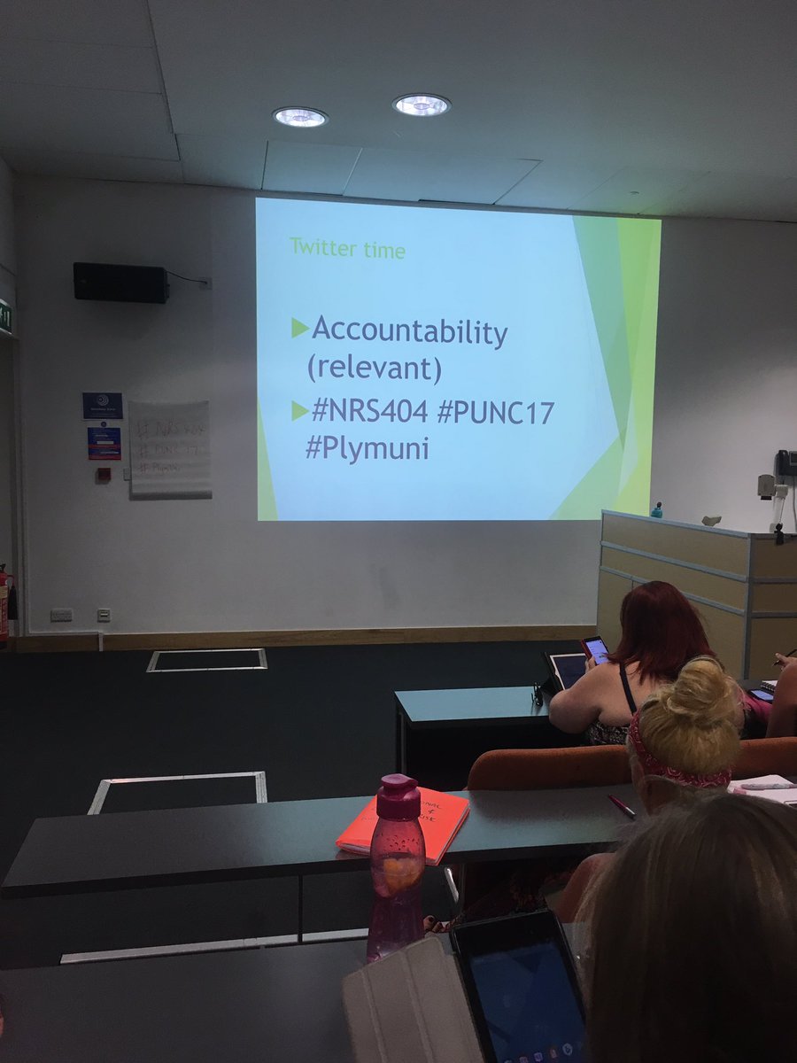 1st accountability lecture!
#NRS404 #PUNC17 #plymuni