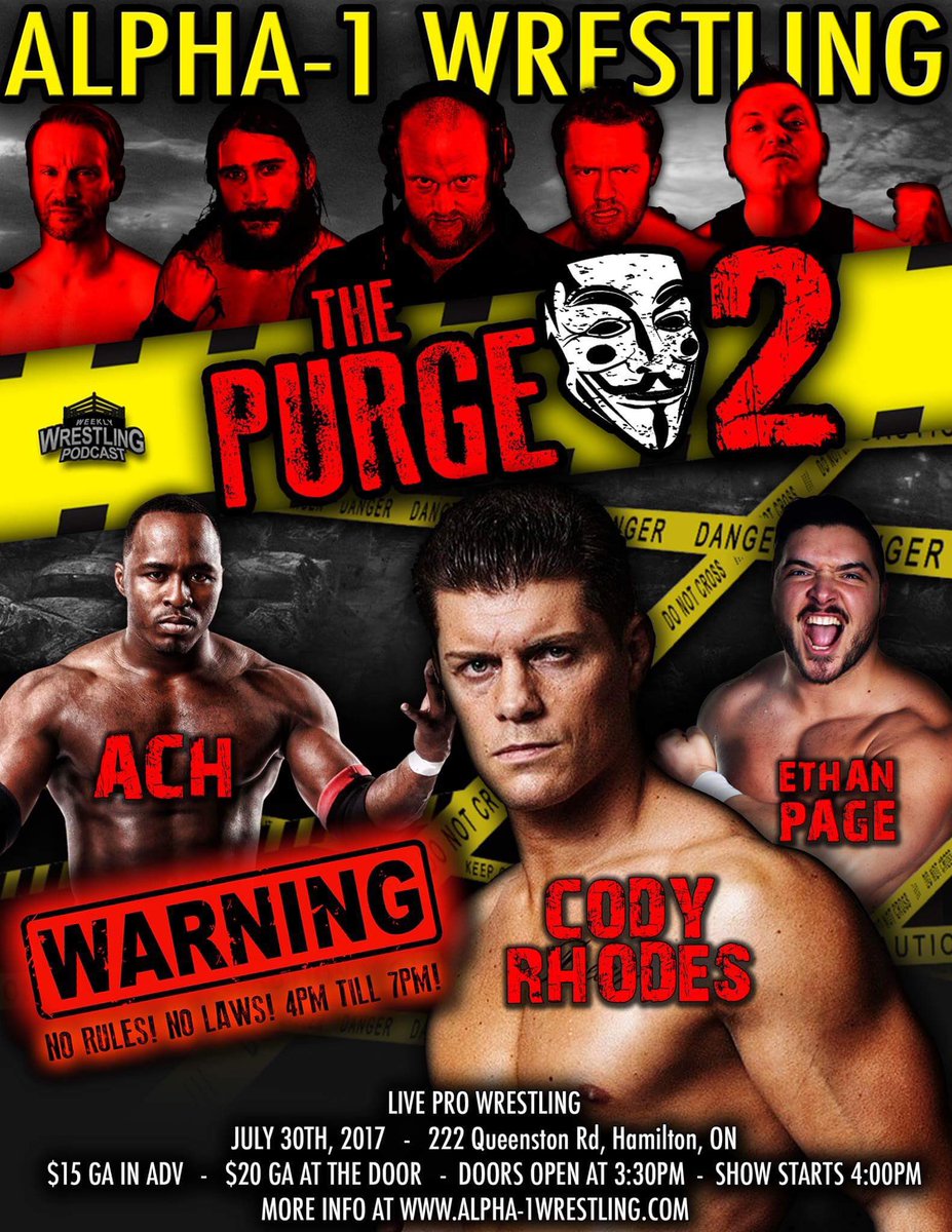 CodyRhodes's tweet photo. I knew @A1Wrestling &amp; Hamilton was gonna' be cool, but it totally blew me away...glad I'm able to come back July 30th https://t.co/YTC8YWpnZn