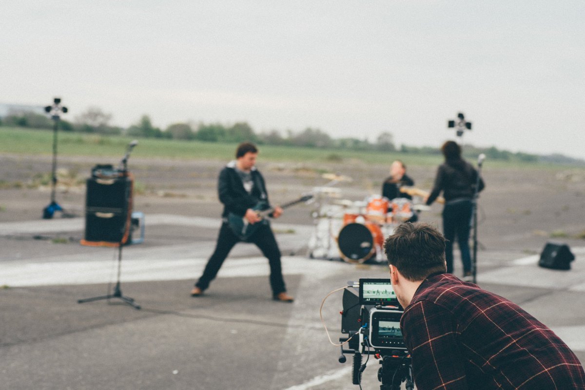 // On Concorde's runway for the "Dawning" video shoot //