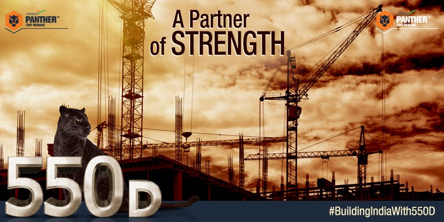 JindalPanther's tweet photo. Be it building a home or a commercial complex, 550D TMT Rebars are your ultimate partner of strength. #BuildingIndiawith550D https://t.co/pFETqw4Tez
