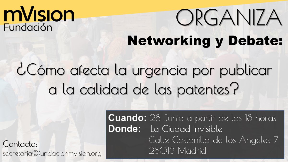 Networking y Debate. 28 Junio a partir de las 18:00 horas