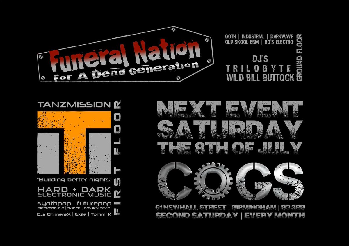 trilo_byte's tweet photo. Only 2 weeks away folks... #FuneralNation #Tanzmission #BirminghamGoth #BrumGoth #Goth #Industrial #EBM https://t.co/OBnhmLmhMc
