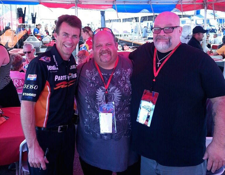 Chaz310's tweet photo. So happy for our friend @ClayMillican for the big win at #bristoldragway Took home trophy! So happy for you! #StompOnThatLoudPedal #topfuel https://t.co/X5OOStt85t