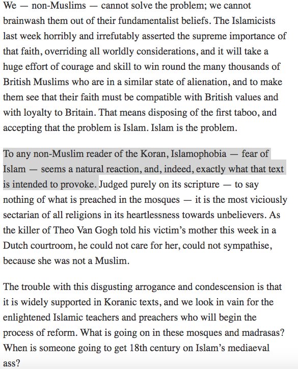 Theresa May says there has been "too much tolerance" of Islamophobia in Britain. Here's what her own foreign secretary wrote in 2005.